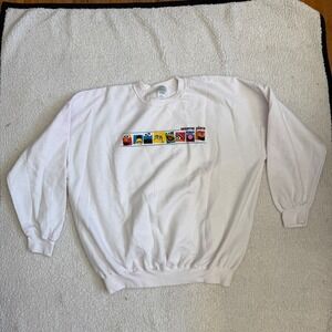 Sesame Place Vintage 2004 White Crewneck Sweatshirt XXXL Elmo Cookie Monster